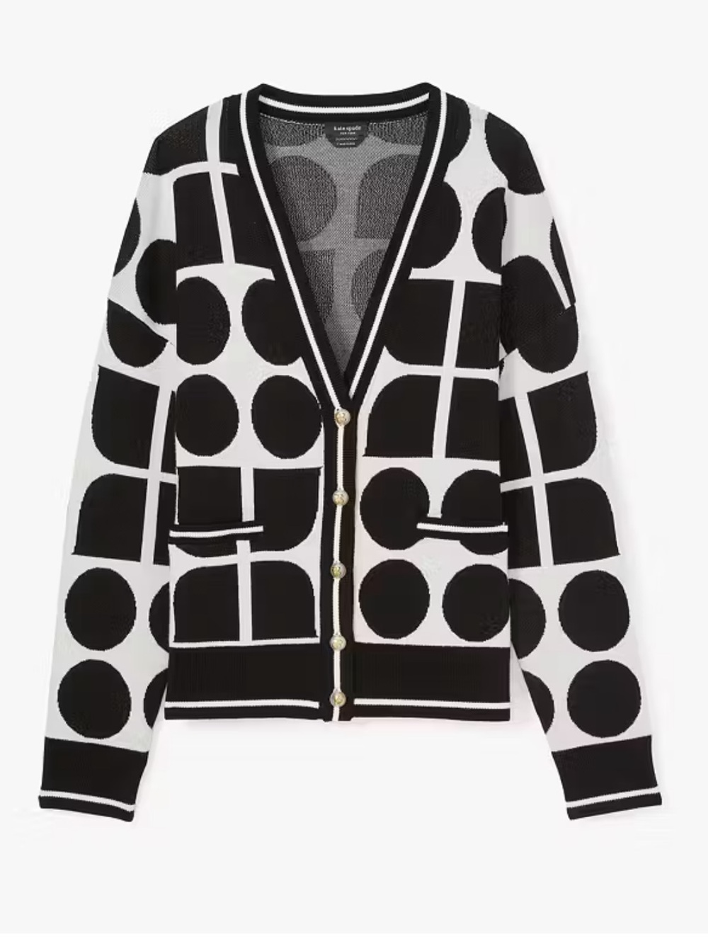 Kate Spade New York Noel Logo Cardigan Sweater NWT Size Large